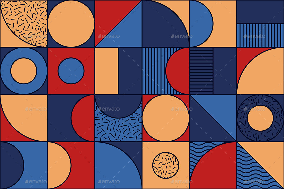 Geometric Mosaic Vector Seamless Patterns, Graphics | GraphicRiver