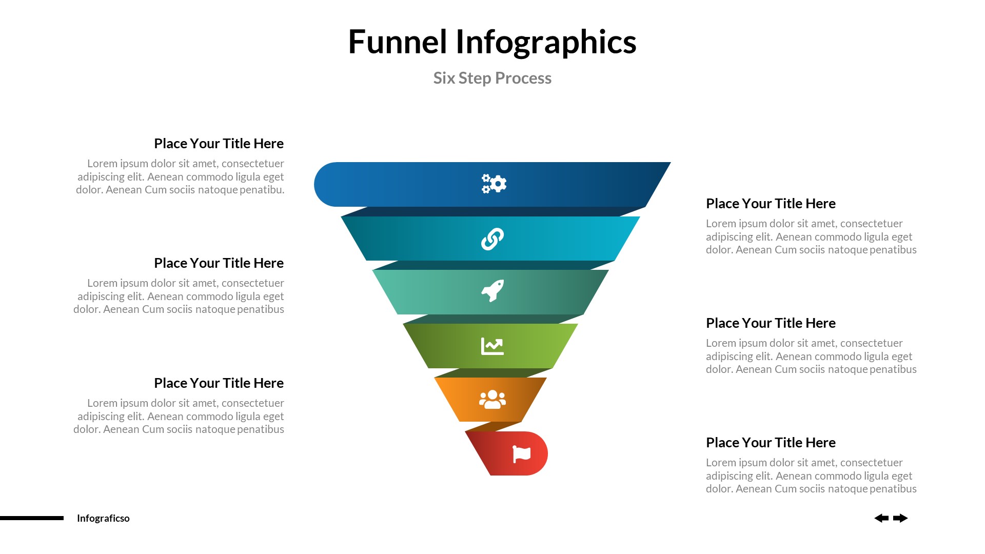 Business Funnels Infographics PowerPoint Template, Presentation Templates