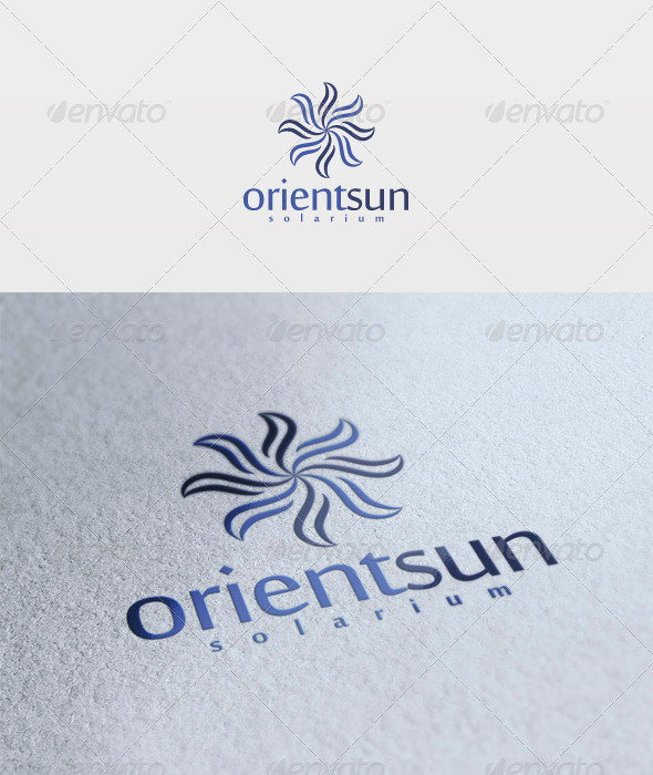 Orient Sun Logo - Vector Abstract