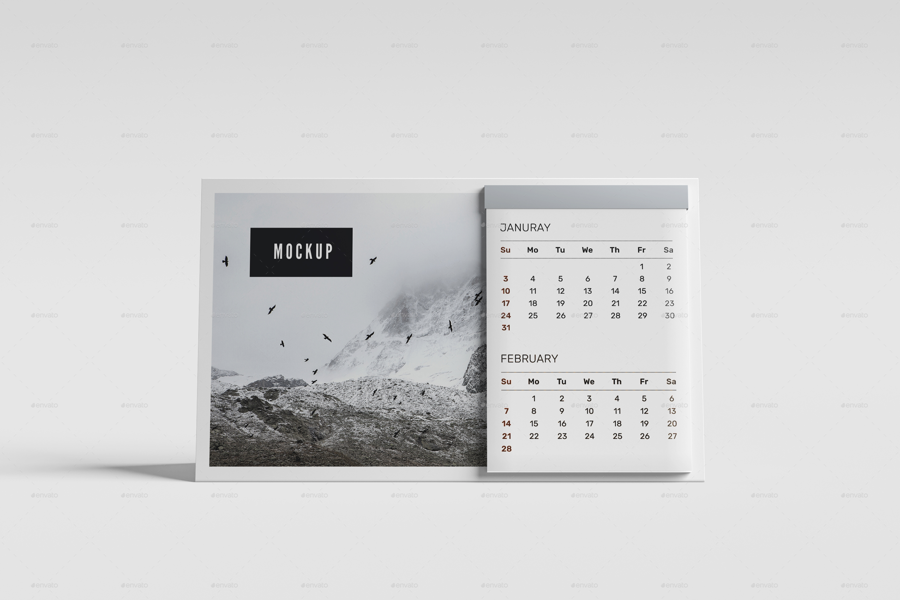 Desk Calendar Mockup Set, Graphics | GraphicRiver