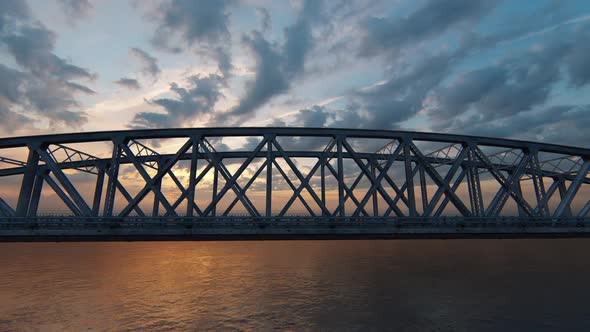 Bridge and Dramatic Sunset