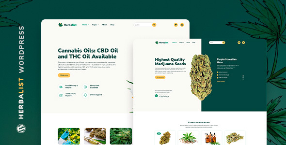 Herbalist – Medical Marijuana Store WordPress Theme