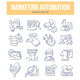 Marketing Automation Doodle Icons