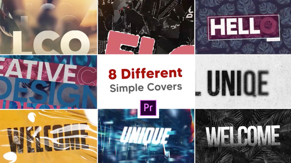 8 Different Simple Covers - Premiere Pro