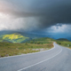 Road in mountain and deep rainy sky - PhotoDune Item for Sale