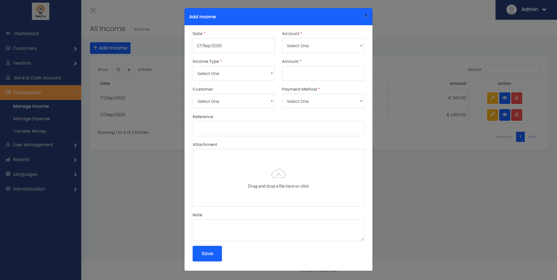 Cash Lite & Expense Management by HobbyTech CodeCanyon