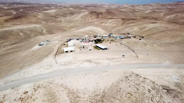 180’ aerial view of a campsite of the Rashaida People alt