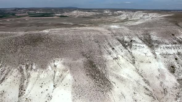 Limestone Mesa Hill Topography on Plain in Arid Barren Geography alt