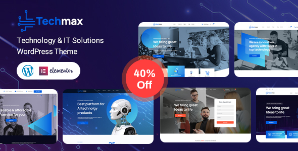 Techmax - Business Technology IT Services WordPress Theme