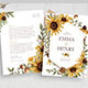 Fall Sunflower Wedding Invitation Template