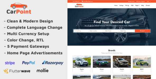 CarPoint – Multi Vendor Car Listing Directory