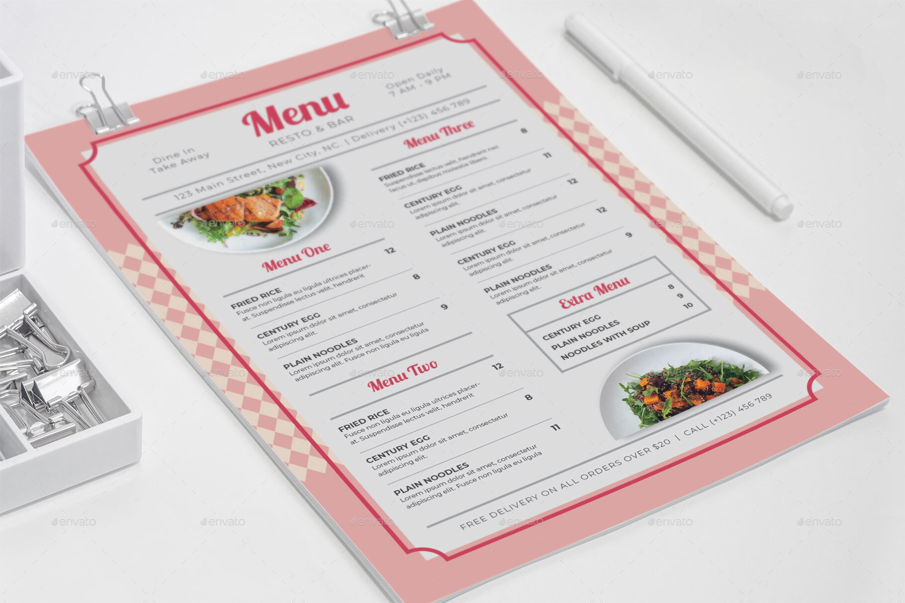 Simple Menu Resto & Bar, Print Templates | GraphicRiver