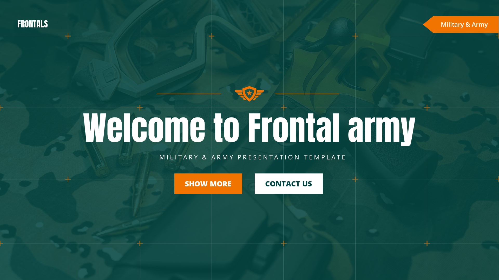 Frontals - Military & Army Powerpoint Template, Presentation Templates