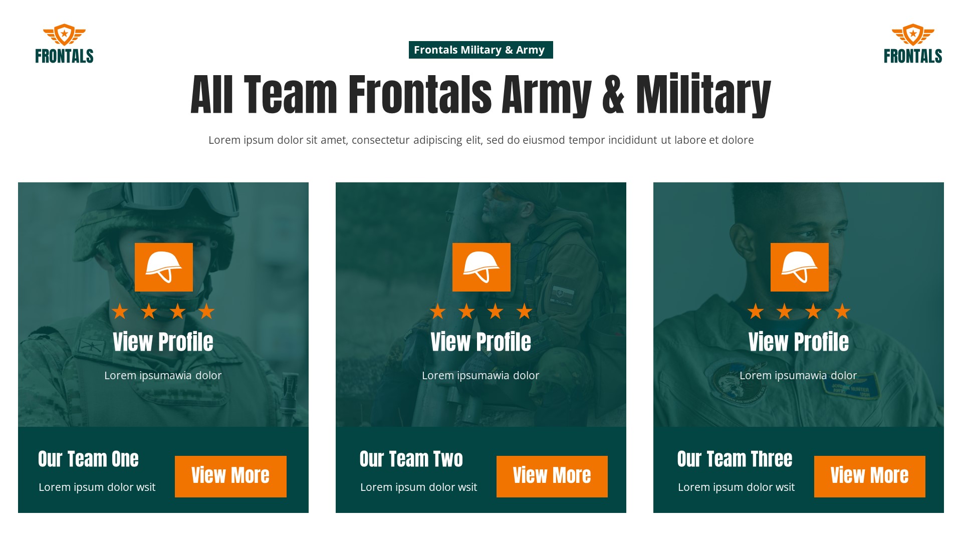 Frontals - Military & Army Powerpoint Template, Presentation Templates
