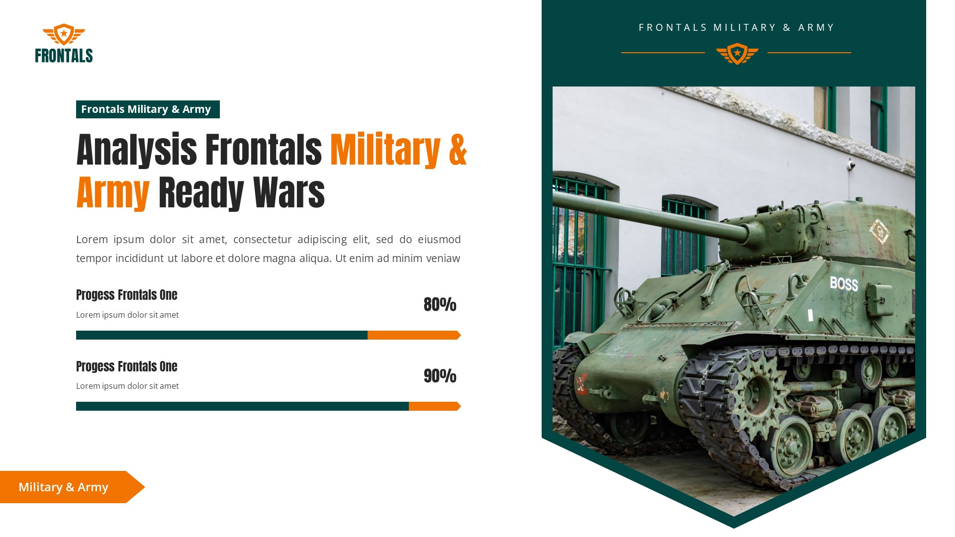 Frontals - Military & Army Powerpoint Template, Presentation Templates