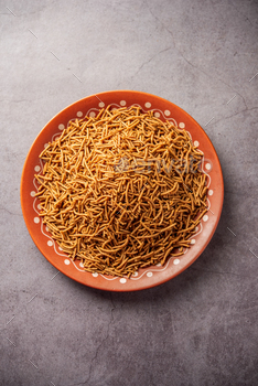 Nachni or Ragi Sev is a delicious crispy noodle made from finger millets, healthy Indian food