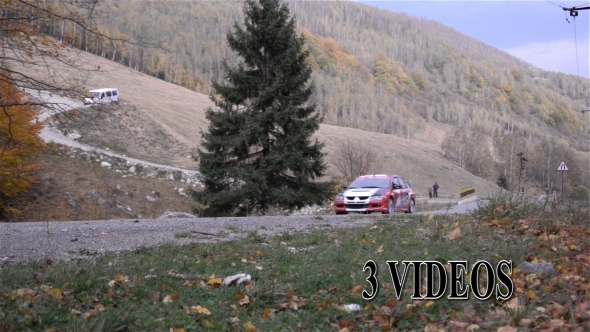 Red Rally Car 09 - 3 Videos