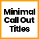 Minimal Call Out Titles - VideoHive Item for Sale