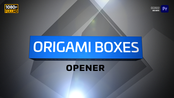 Origami Boxes Opener | MOGRT for Premiere Pro