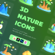 3D Nature and Environment Icons