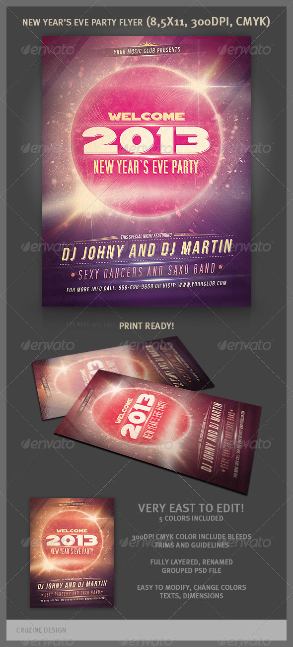 New Year Party Flyer - Events Flyers
