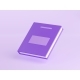 Purple Book 3D Illustration Isolated on Background