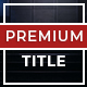 Premium and Commercial Titles | Premiere Pro - VideoHive Item for Sale
