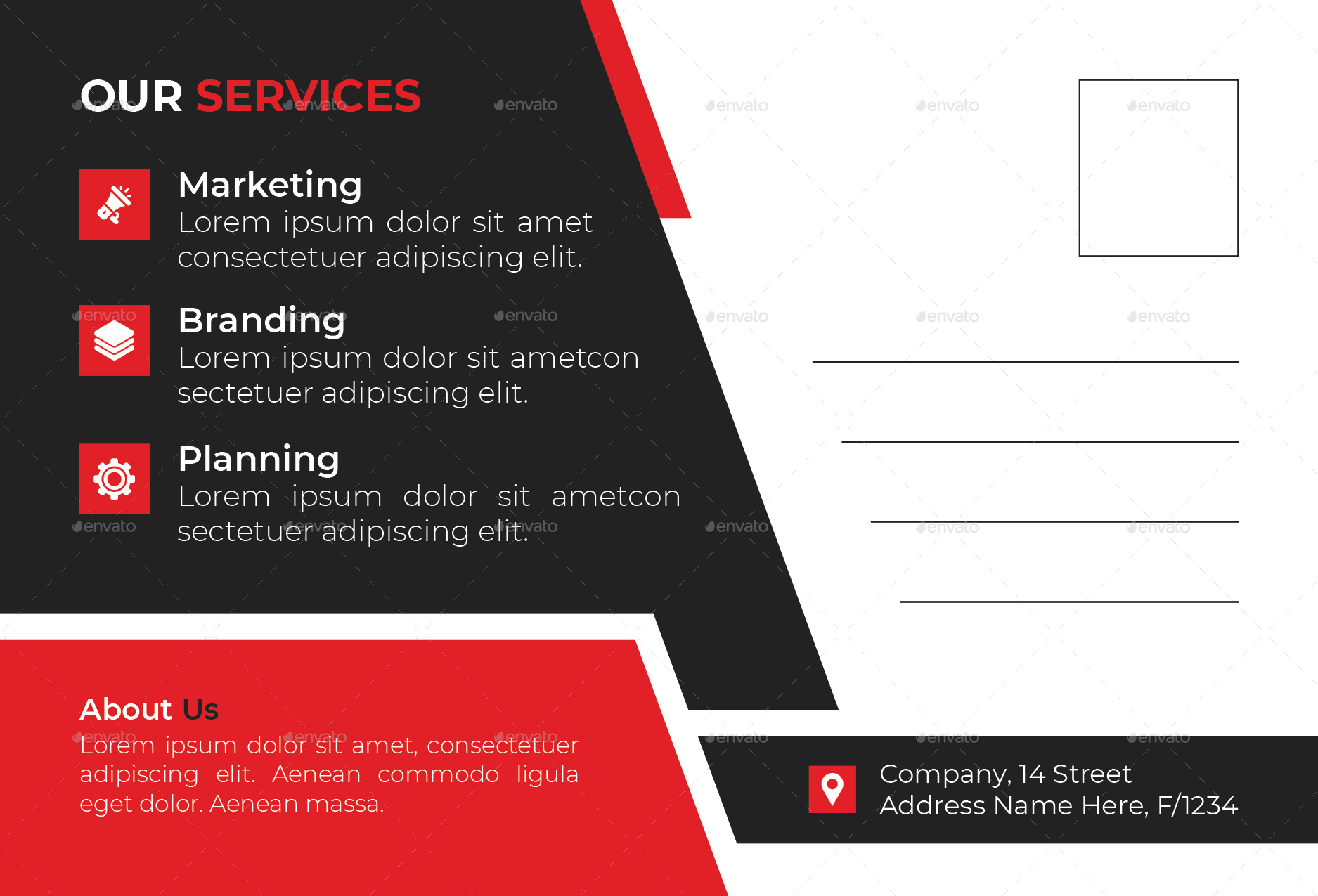 Corporate Postcard Template, Print Templates GraphicRiver