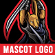 Kangaroo Ninja Mascot Logo Design
