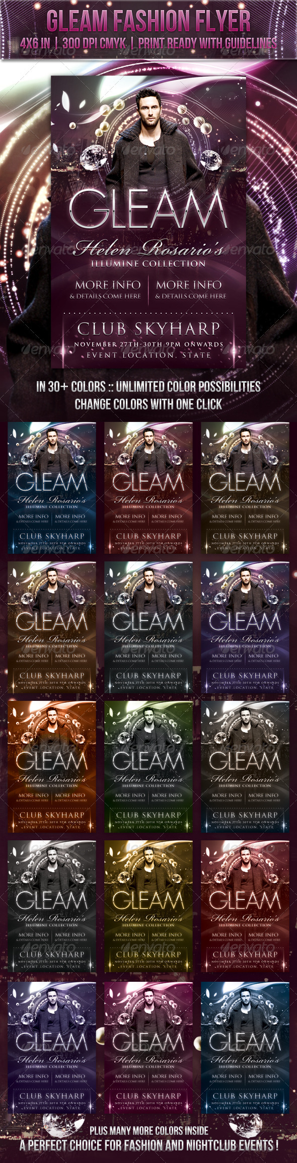 Gleam Fashion Flyer - Clubs & Parties Events