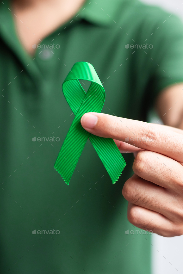 green Ribbon for Liver, Gallbladders, bile duct, cervical, kidney