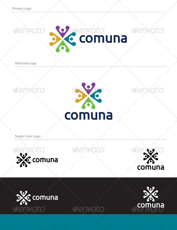 Comuna Abstract Logo Design - ABS-035 - Vector Abstract