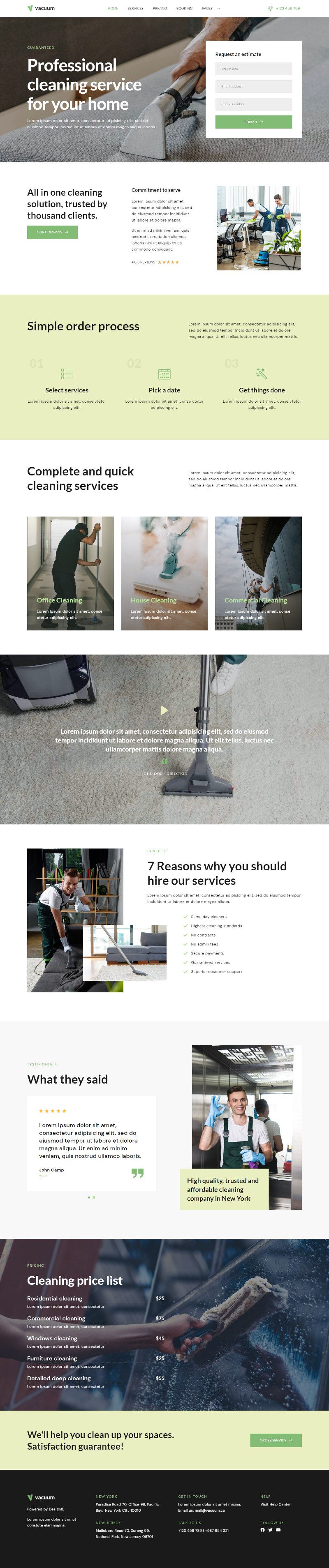 Vacuum Cleaning Services Company Elementor Template Kit by Design_8