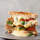 grilled cheese spinach and tomato sandwich on concrete background - PhotoDune Item for Sale