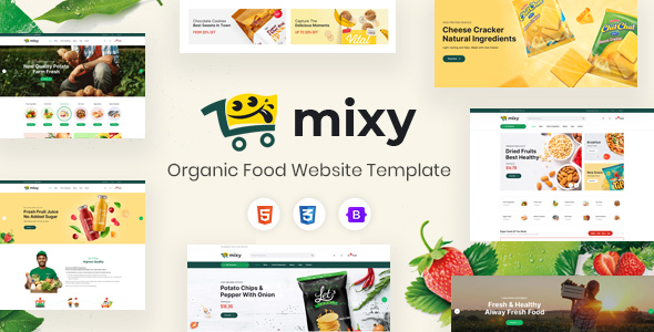Excellent Mixy - Organic Food Website Template