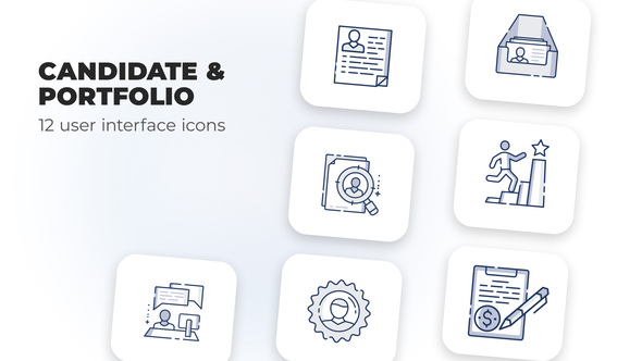 Candidate & Portfolio-user interface icons