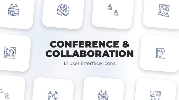 Conference & Collaboration- user interface icons