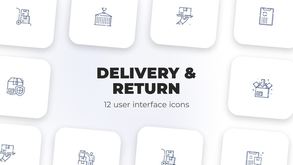 Delivery & Return- user interface icons