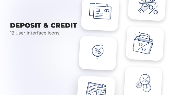 Deposit & Credit- user interface icons