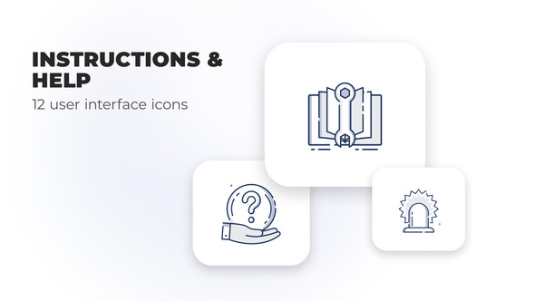 Instructions & Help- user interface icons