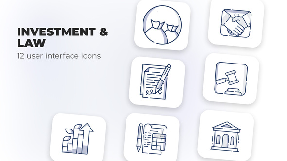 Investment & Law- user interface icons