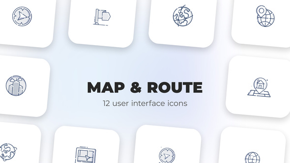 Map & Route- user interface icons