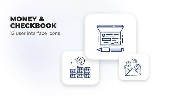 Money & Checkbook- user interface icons