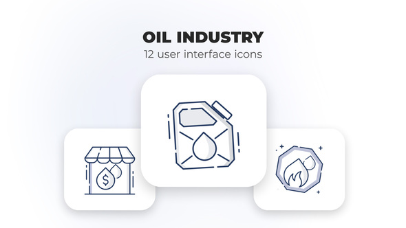 Oil industry- user interface icons