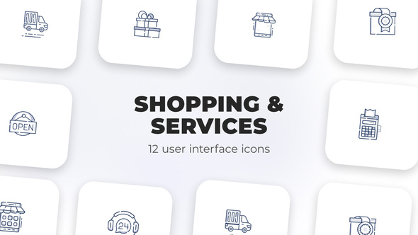 Shopping & Services- user interface icons