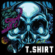 Skullwave in Space part 3 T-Shirt Design Template