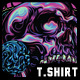 Skullwave in Space part 9 T-Shirt Design Template