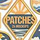 Embroidery Effect Patch Mockups Set 