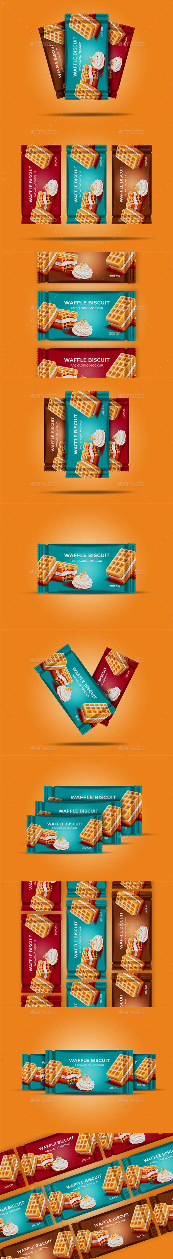 Waffle Biscuit Packaging Mockups