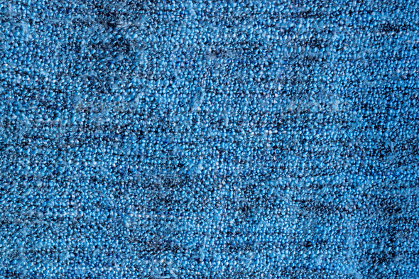 Bright blue knitted fabric texture. Rough blanket background Stock ...